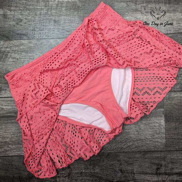 Lopie Crochet Skirted Bikini Bottom Size XXL - Picture 4 of 7